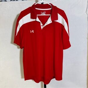 Under Armour Men’s Red & White Polo Shirt XL